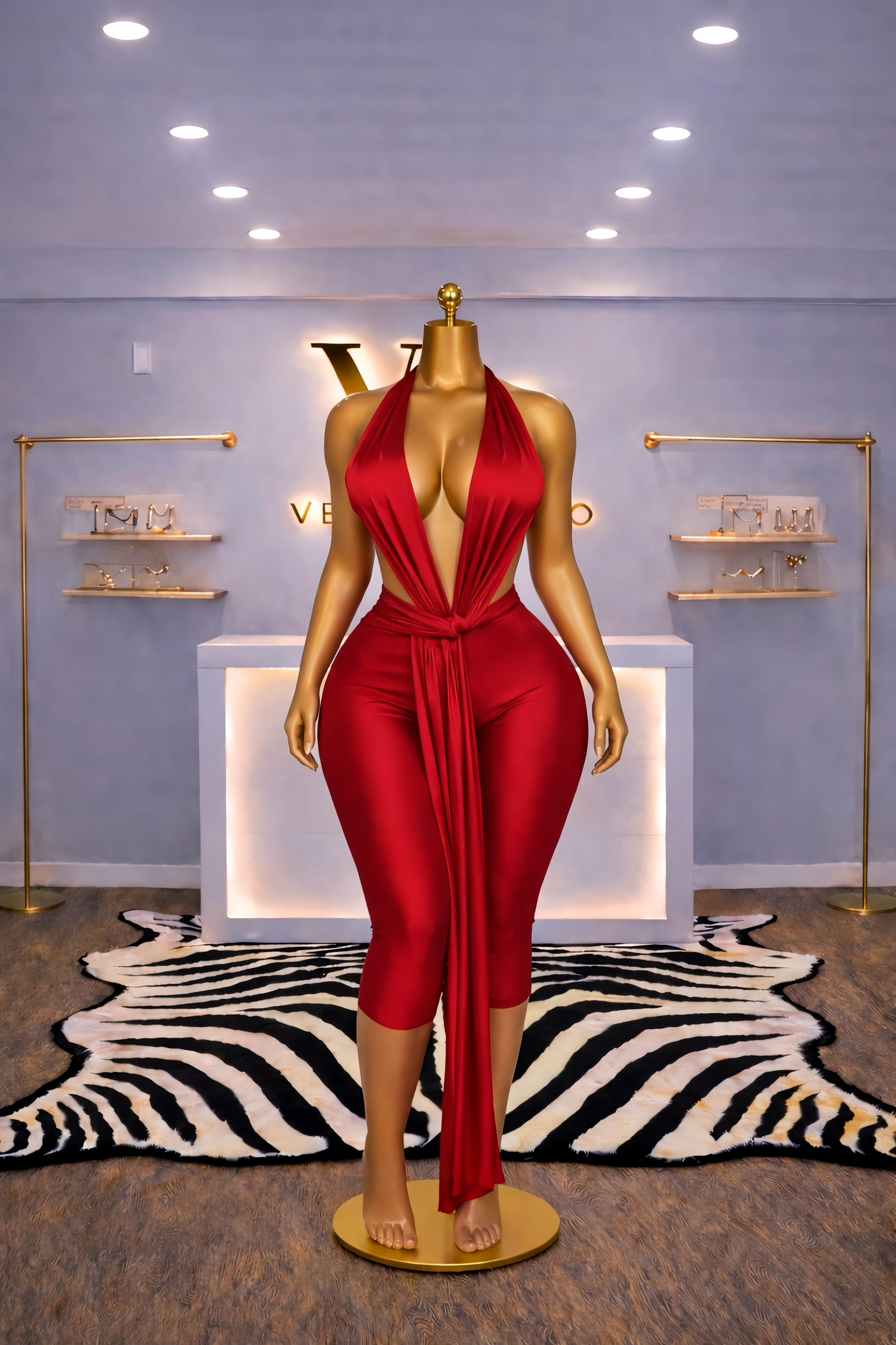 Scarlet Desire Halter Jumpsuit