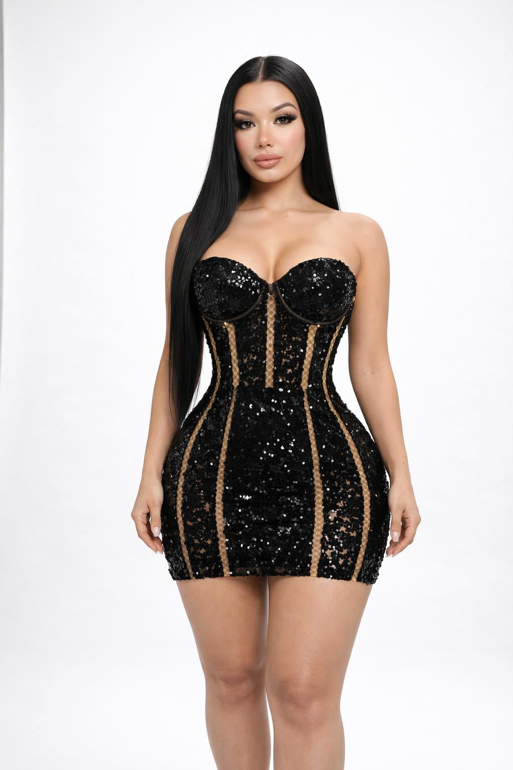 Midnight Luxe Corset Dress