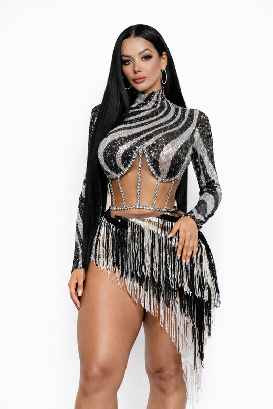 Midnight Mirage Crystal Fringe Set